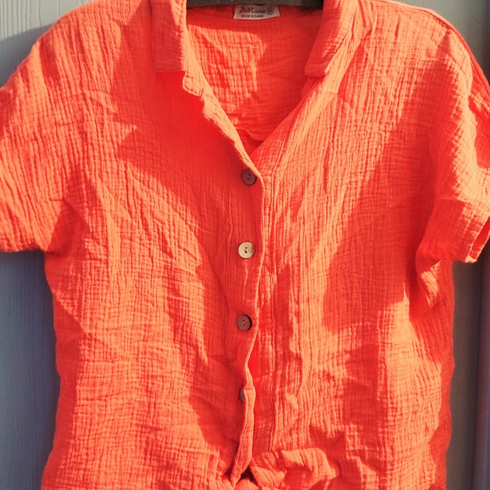 Juniors Orange JustLiving top M